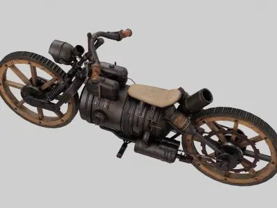 Steampunk Bike 3D model