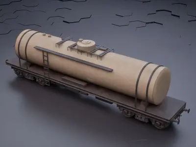 Railwagon Tank 3D model