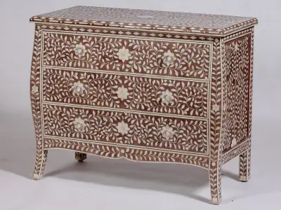 Emmiliano Wood Drawer Accent Chest 3D model