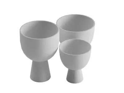 Pattern Bowl Trio 3D model