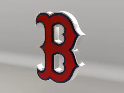 MLB Boston Redsox V2 Team Logo 3D model