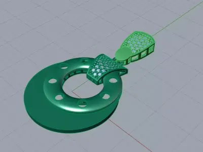 Single pendant or necklace 3D print model