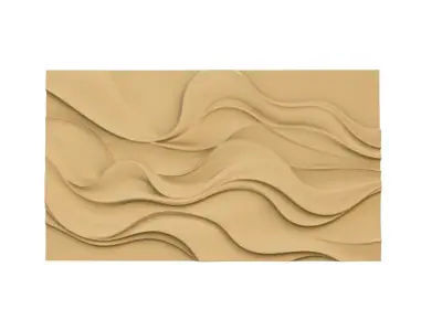 modern panel wall decor set wall relief mural CNC 84  3D model