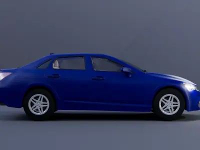 game ready car futuristic Low-poly 3D model