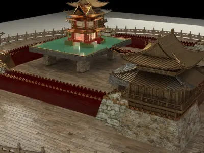 Chnese castle 3D model