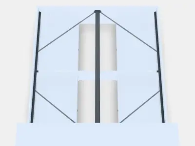 BRIMNES Bed frame w storage and headboard 5 Low-poly 3D model