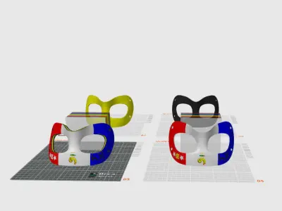 MBAPPE MASK FAN ART - STL - 3MF MULTICOLOR 3D print model