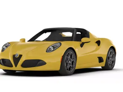 Alfa Romeo 4C Spider roadster Low-poly 3D model