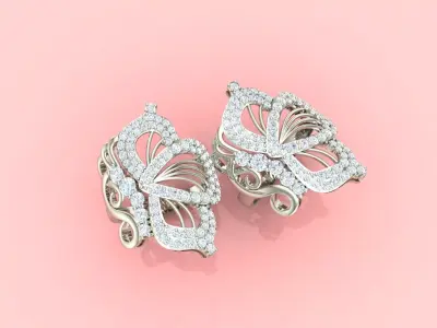 Fluttering Radiance Diamond Ring  3D print model