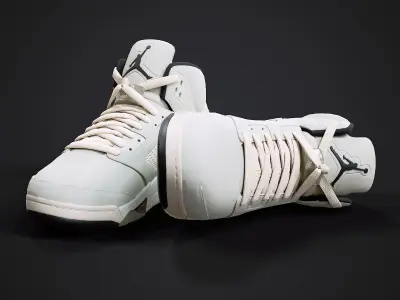 Air Jordan 5-retro sneaker 4 Low-poly 3D model