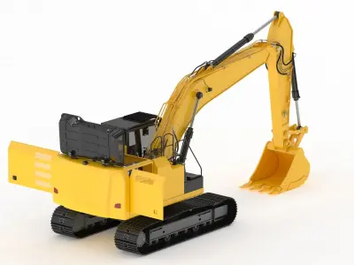 Crawler Excavator Generic 07 3D model