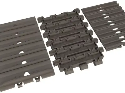 Crane Tracks 3D model