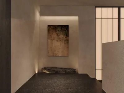 Modern Chinese Tea Room  Living Room  Bar   Healing  Area   Low-poly 3D model