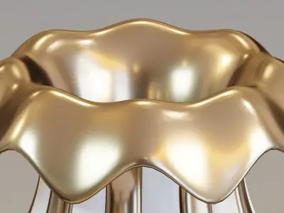 Vase11 gold vase 3D model