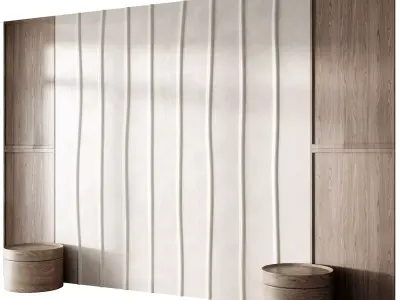 Headboard wall panel 005 3D model