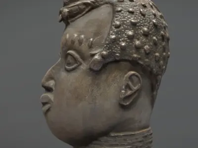 Benin Bronze Head Low-poly 3D model