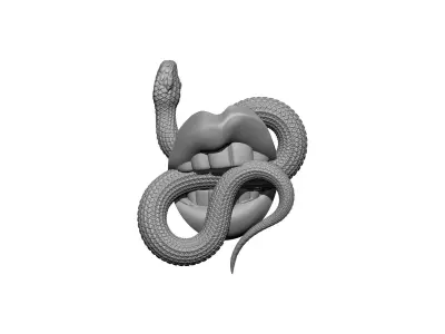 snake  lips 3D print model