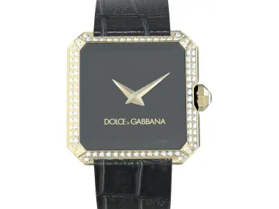 Dolce Gabbana Watch with Diamonds Low-poly 3D model