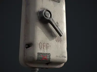 Enclosed Switch Prop for Unreal Engine Low-poly 3D model