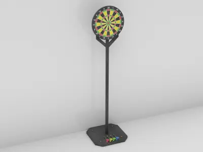 Darts Game Set Low-poly 3D model
