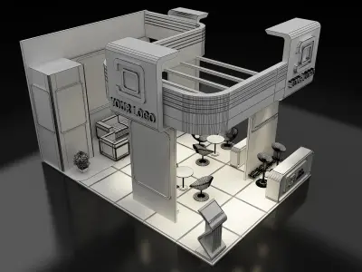 Booth Exhibition Stand a314b 3D model