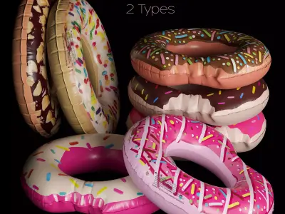 Inflatable Swimming Ring Donut Intex 3D model