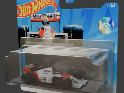  McLaren MP45 hotwheels blister card 3d model 3D model