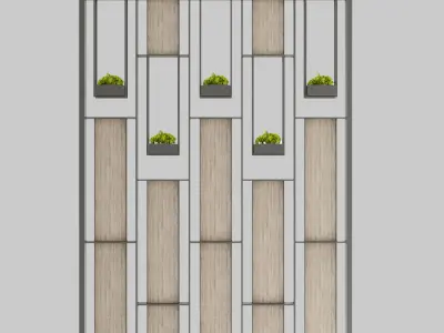 Wall Partition with Plant 3D model