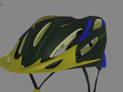 Cycle Helmet 3D model Low-poly 3D model