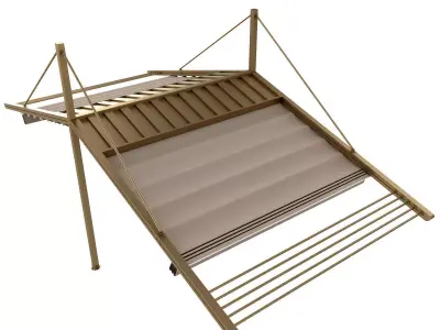 Motorized Pergola 3a bronze patina light 3D model
