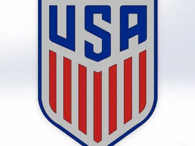 USA national soccer team emblem 3D print model