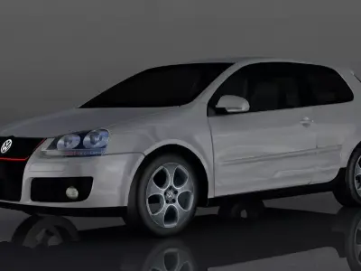 Volkswagen Golf GTI Low-poly 3D model