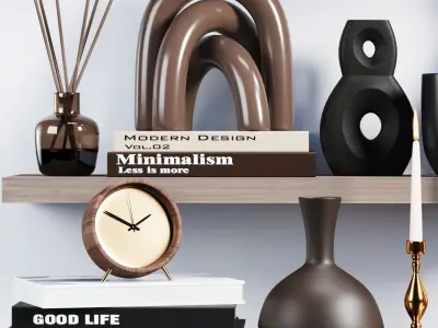 Decorative set 01 3D model 16