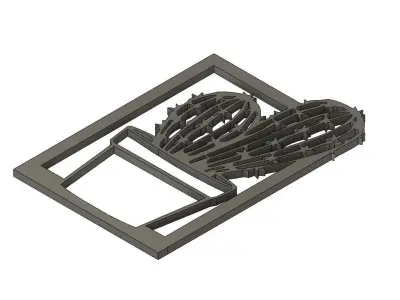 Cactus Wall Decoration 3D print model