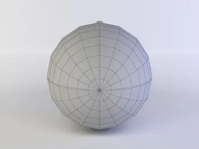Red rugby ball  Low-poly 3D model