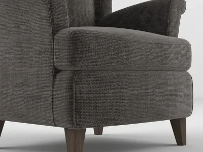 Armchair 2 wingback chair 3D model