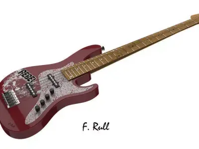 Bajo Electrico de 5 cuerdas Free 3D model