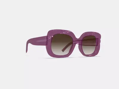 Johanna Sunglasses in Candied Berry Crystal 3D model