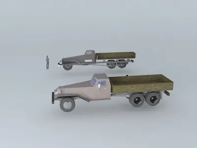 Old Soviet style truck Free 3D model