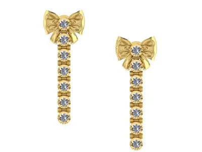 earring  bow 3D print model