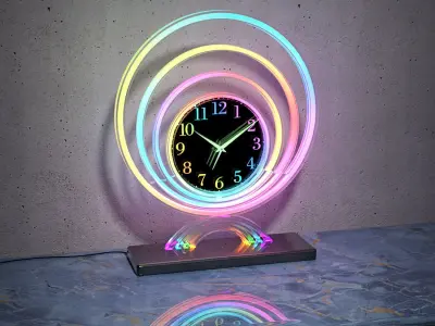 Modern Glass Clock Daz 3D model