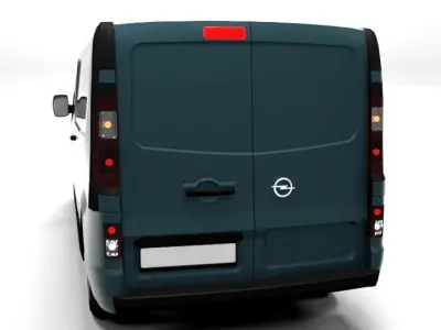 OPEL VIVARO 2015 LOWPOLY Low-poly 3D model