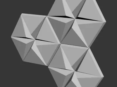 3d plaster wall panel Low-poly 3D model purchase