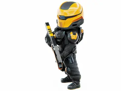 CYBER SOLDIER XC-50  Rigged for Unreal Engine - Unity - MIXAMO 3D model