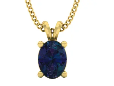 AV 550 Oval Pendant Necklace 3D print model