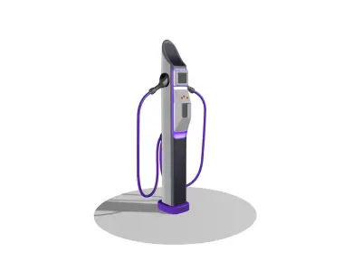 Concept Electric Car Charging Station 3D model