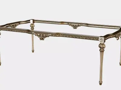 Carved dinner table for cnc 15 3D model