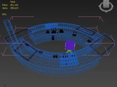 3d  mall reception desk  model  3D model