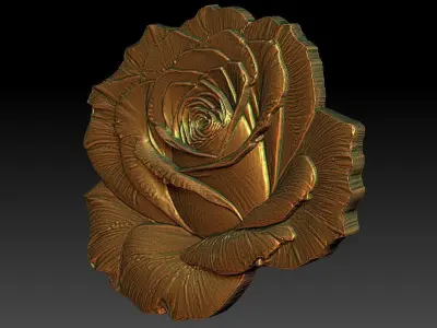 8 Rose CNC Relief Model 3D print model