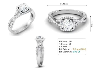  Diamond Solitaire Ring Jewellery for Women 3D print model buy